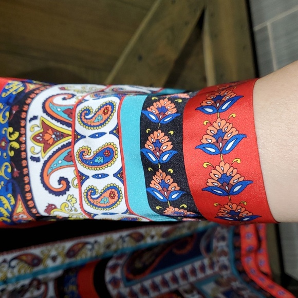 ALICE + OLIVIA KOKO PAISLEY KIMONO CARDIGAN PATCHWORK PRINTED MEDIUM PAISLY - Picture 4 of 12